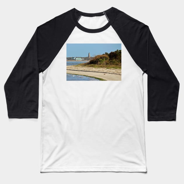 "Old Baldy" Lighthouse Baseball T-Shirt by Cynthia48